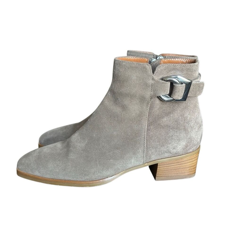 NEW Aquatalia Faria Taupe Suede Ankle Booties Size 10